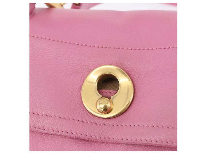 SAINT LAURENT Borsa a mano Muse Two Leather 2way Pink Gold 289278 Auth 197816A Rosa D'oro - vista 20
