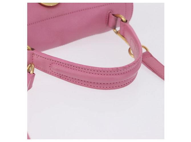 SAINT LAURENT Borsa a mano Muse Two Leather 2way Pink Gold 289278 Auth 197816A Rosa D'oro - vista 7
