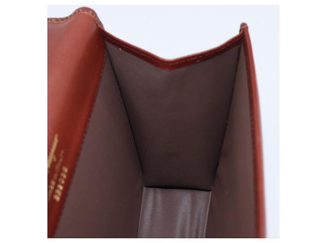Borsa a pochette Salvatore Ferragamo in pelle marrone e oro Auth 200009 D'oro - vista 16