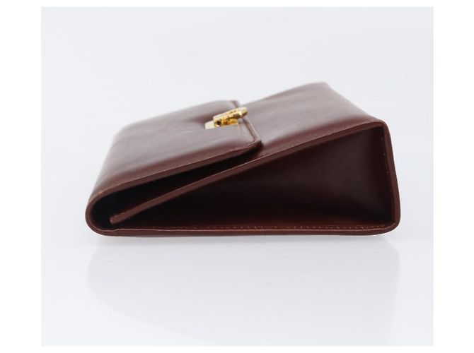Borsa a pochette Salvatore Ferragamo in pelle marrone e oro Auth 200009 D'oro - vista 4