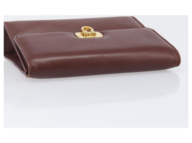 Borsa a pochette Salvatore Ferragamo in pelle marrone e oro Auth 200009 D'oro - vista 5