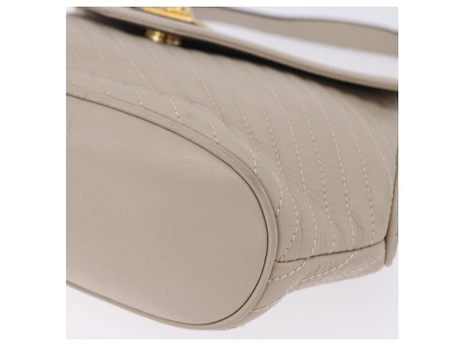 Céline Borsa a tracolla CELINE in pelle beige tono oro Auth 202258A - vista 16