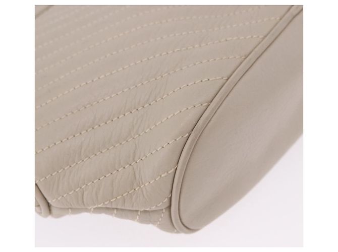 Céline Borsa a tracolla CELINE in pelle beige tono oro Auth 202258A - vista 17