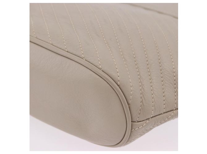 Céline Borsa a tracolla CELINE in pelle beige tono oro Auth 202258A - vista 18