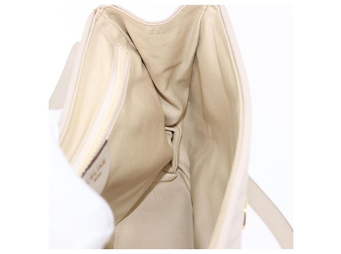 Céline Borsa a tracolla CELINE in pelle beige tono oro Auth 202258A - vista 21