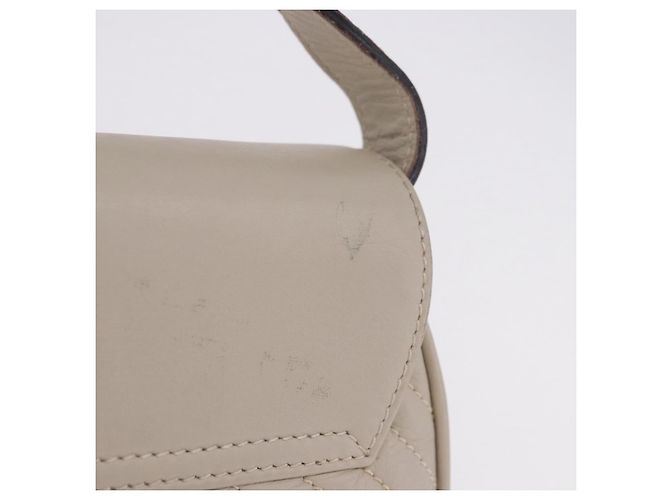 Céline Borsa a tracolla CELINE in pelle beige tono oro Auth 202258A - vista 3