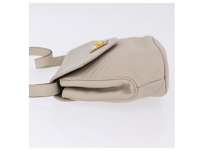 Céline Borsa a tracolla CELINE in pelle beige tono oro Auth 202258A - vista 5