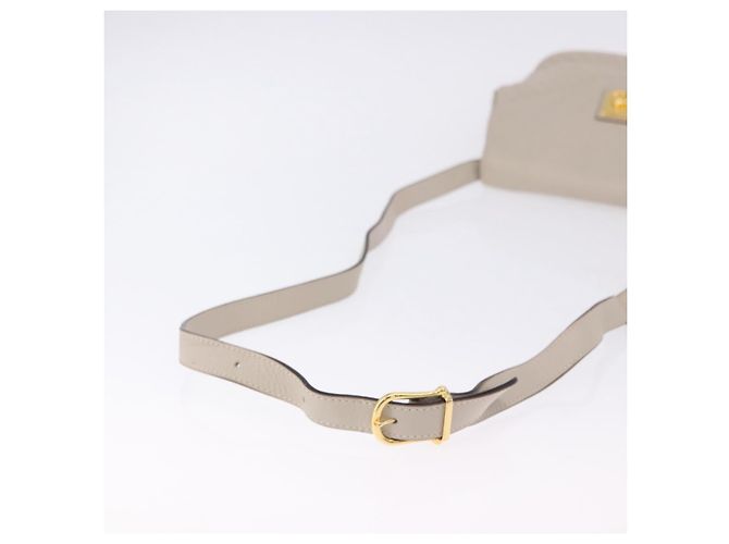 Céline Borsa a tracolla CELINE in pelle beige tono oro Auth 202258A - vista 8