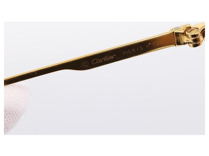 CARTIER Sonnenbrille Metal Gold Tone Auth bs36892A - Ansicht 12