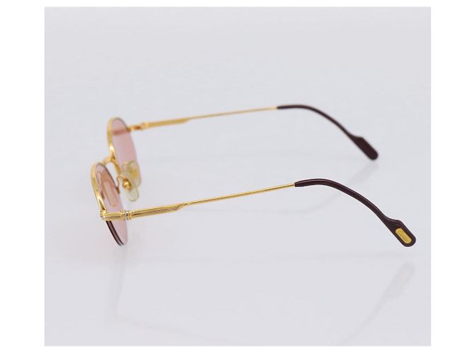 CARTIER Sonnenbrille Metal Gold Tone Auth bs36892A - Ansicht 6