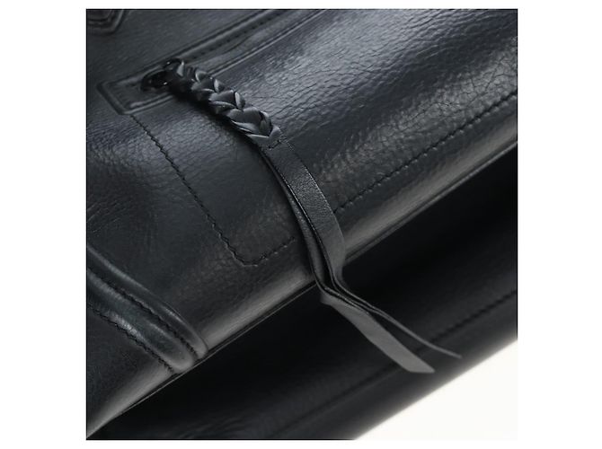 Céline Borsa a mano CELINE Luggage Phantom in pelle nera e oro Auth fm5451M Nero D'oro - vista 10