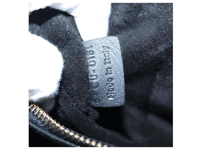 Céline Borsa a mano CELINE Luggage Phantom in pelle nera e oro Auth fm5451M Nero D'oro - vista 12
