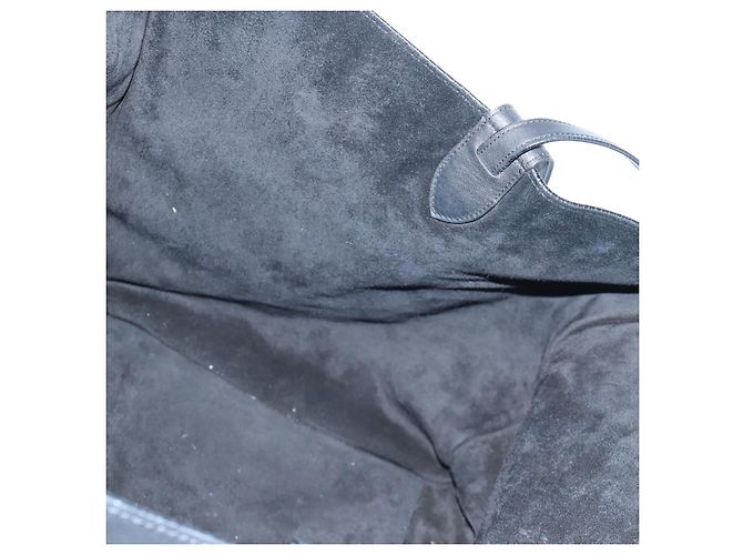 Céline Borsa a mano CELINE Luggage Phantom in pelle nera e oro Auth fm5451M Nero D'oro - vista 22