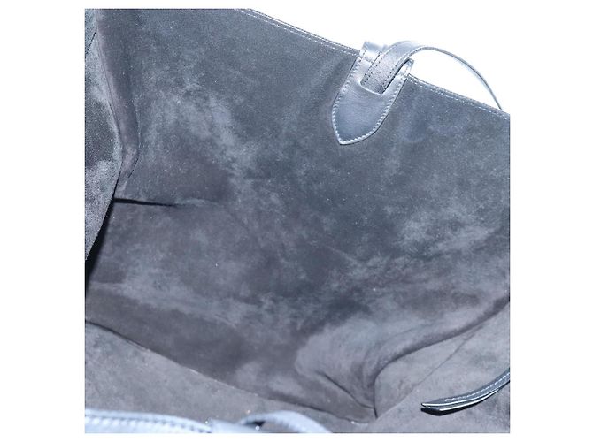Céline Borsa a mano CELINE Luggage Phantom in pelle nera e oro Auth fm5451M Nero D'oro - vista 23