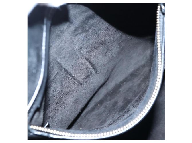 Céline Borsa a mano CELINE Luggage Phantom in pelle nera e oro Auth fm5451M Nero D'oro - vista 25