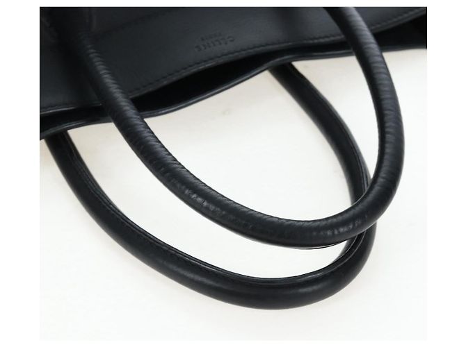 Céline Borsa a mano CELINE Luggage Phantom in pelle nera e oro Auth fm5451M Nero D'oro - vista 7