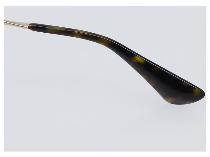 Óculos de Sol PRADA Plástico Preto Tom Dourado Auth BA15440 - vista 10