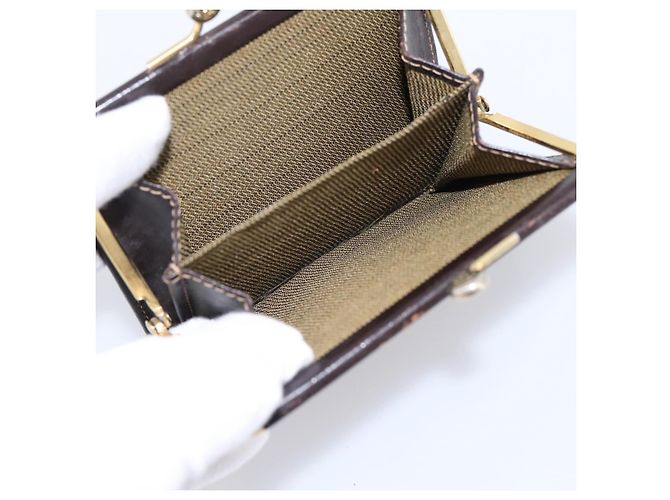 Monedero FENDI Zucca Canvas Marrón Negro Auth bs36888 Castaño - vista 12