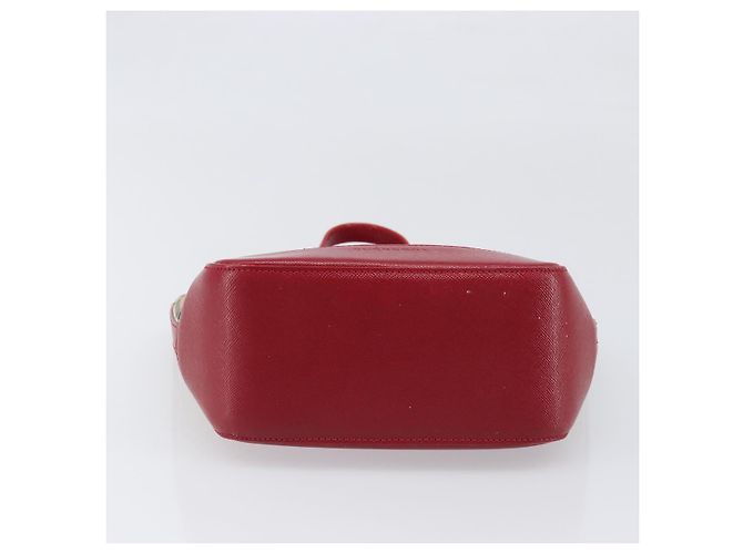 BURBERRY Nova Check Handtasche Canvas Beige Red Auth 199497A Rot - Ansicht 5