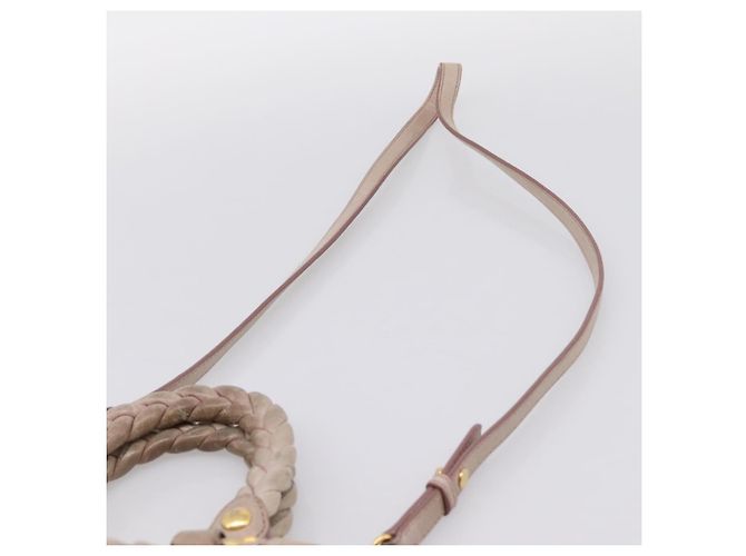 Bolsa Miu Miu Matelassé em couro 2way Rosa Ouro Auth 199464A Dourado - vista 14