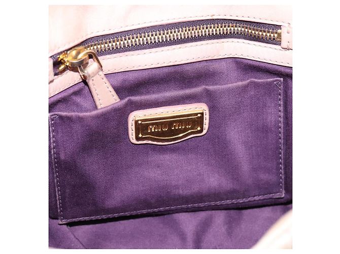 Bolsa Miu Miu Matelassé em couro 2way Rosa Ouro Auth 199464A Dourado - vista 19