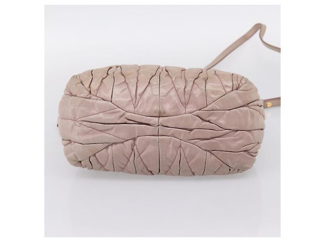 Bolsa Miu Miu Matelassé em couro 2way Rosa Ouro Auth 199464A Dourado - vista 5