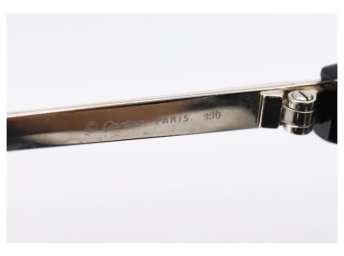 CARTIER Sonnenbrille Plastic Black Auth bs36860V Schwarz - Ansicht 12