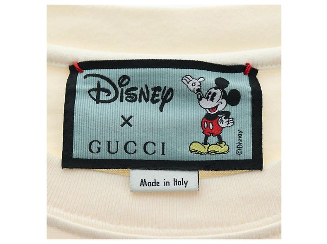 GUCCI GUCCIxDisney Mickey Mouse Short-Sleeved T-shirt Cotton White Auth 193728M - view 10