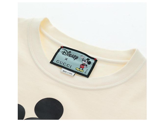 GUCCI GUCCIxDisney Mickey Mouse Short-Sleeved T-shirt Cotton White Auth 193728M - view 9