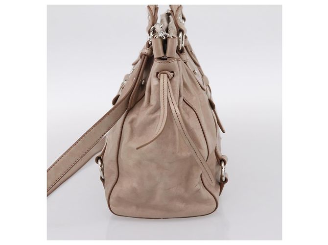 Miu Miu Handtasche Vitellolux 2way Pink Silver Auth 202001A Silber - Ansicht 4