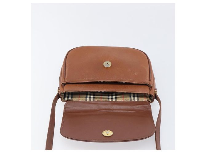 Borsa a tracolla Burberrys in pelle marrone e oro autentica hk4047 D'oro - vista 11