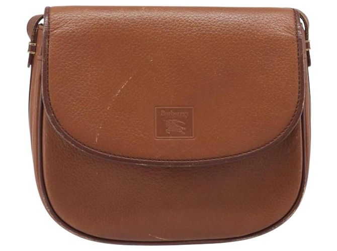 Borsa a tracolla Burberrys in pelle marrone e oro autentica hk4047 D'oro - vista 13