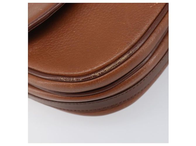 Borsa a tracolla Burberrys in pelle marrone e oro autentica hk4047 D'oro - vista 14