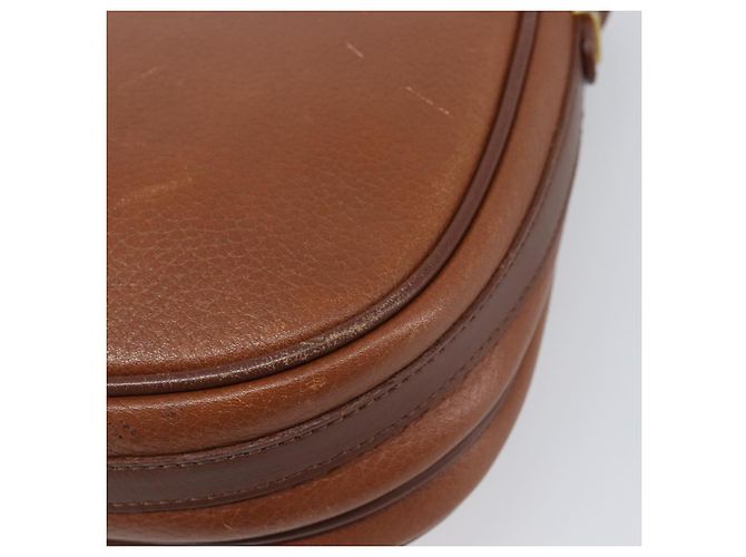 Borsa a tracolla Burberrys in pelle marrone e oro autentica hk4047 D'oro - vista 15