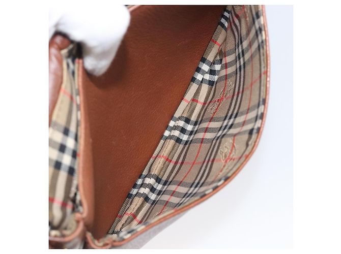 Borsa a tracolla Burberrys in pelle marrone e oro autentica hk4047 D'oro - vista 22