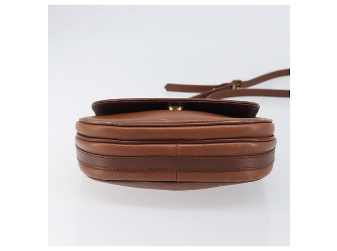 Borsa a tracolla Burberrys in pelle marrone e oro autentica hk4047 D'oro - vista 5