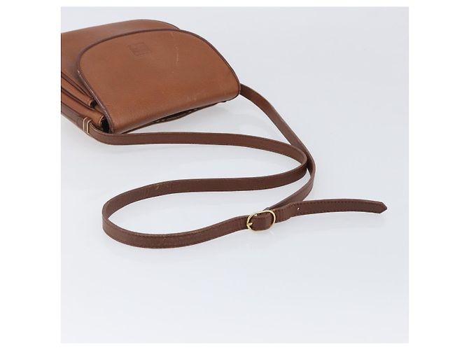 Borsa a tracolla Burberrys in pelle marrone e oro autentica hk4047 D'oro - vista 7