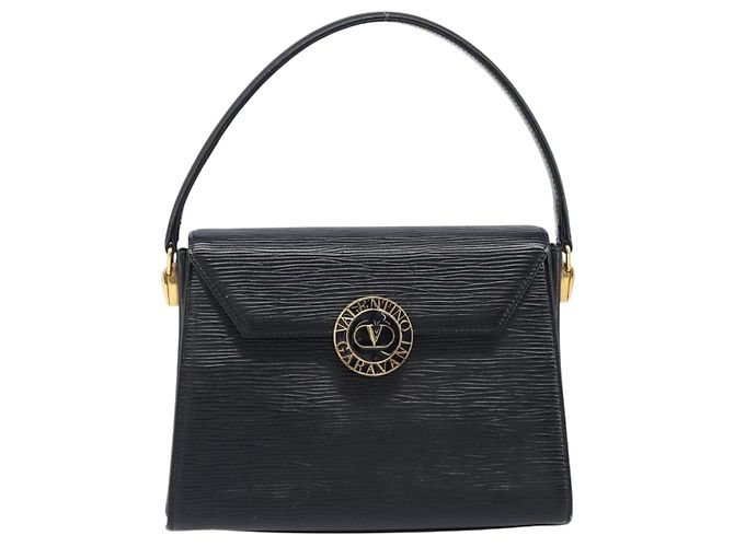 Borsa a mano VALENTINO in pelle 2way Nera Tono Oro Auth BA15401A Nero - vista 13