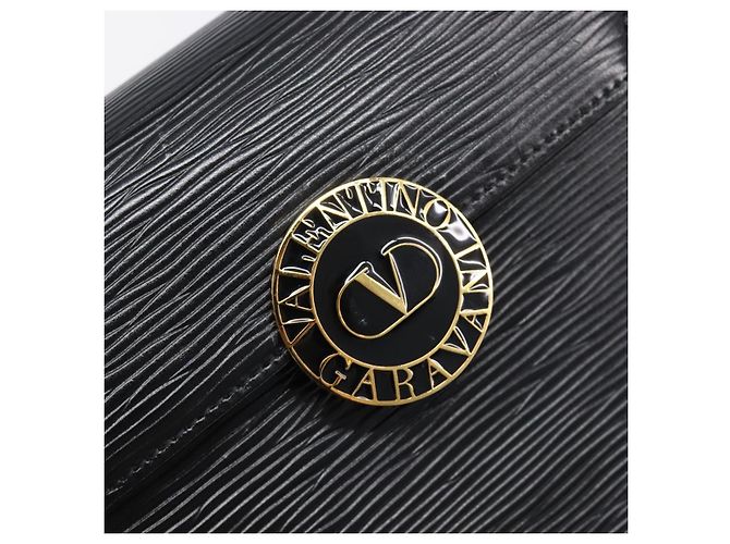 Borsa a mano VALENTINO in pelle 2way Nera Tono Oro Auth BA15401A Nero - vista 18
