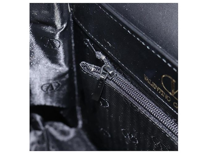 Borsa a mano VALENTINO in pelle 2way Nera Tono Oro Auth BA15401A Nero - vista 23