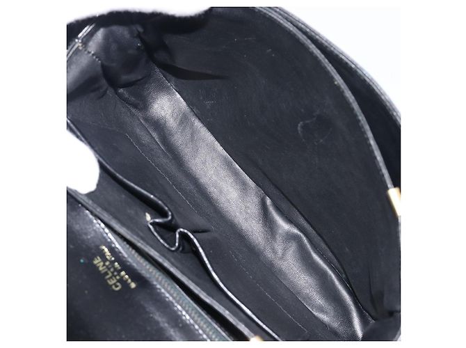 Céline CELINE Schultertasche aus Leder Schwarz Gold Auth mr2877 Golden - Ansicht 10