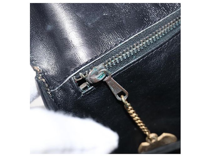 Céline CELINE Schultertasche aus Leder Schwarz Gold Auth mr2877 Golden - Ansicht 11