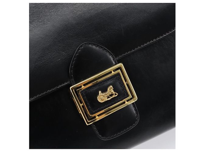 Céline CELINE Schultertasche aus Leder Schwarz Gold Auth mr2877 Golden - Ansicht 18