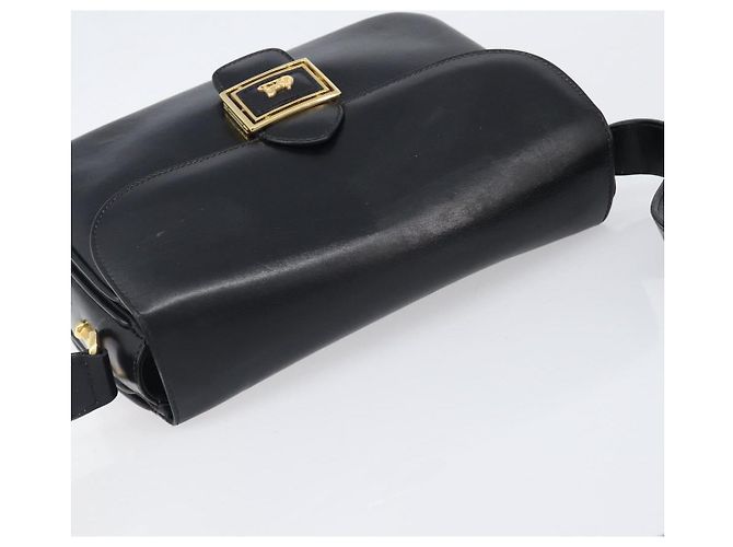 Céline CELINE Schultertasche aus Leder Schwarz Gold Auth mr2877 Golden - Ansicht 6
