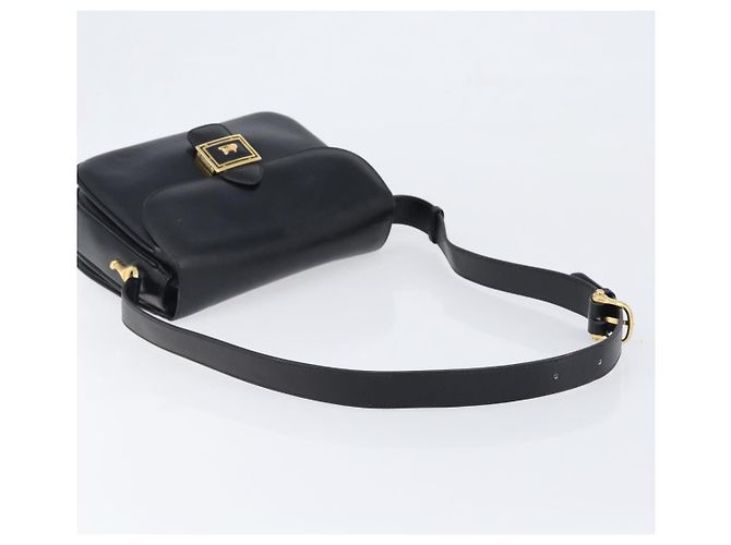Céline CELINE Schultertasche aus Leder Schwarz Gold Auth mr2877 Golden - Ansicht 7