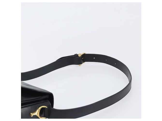 Céline CELINE Schultertasche aus Leder Schwarz Gold Auth mr2877 Golden - Ansicht 8