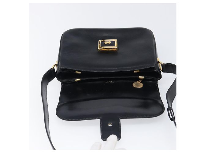 Céline CELINE Schultertasche aus Leder Schwarz Gold Auth mr2877 Golden - Ansicht 9