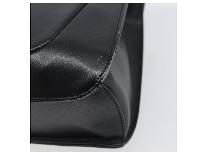 GIVENCHY Hand Bag Leather Black Gold Auth hk4043A Golden - view 15