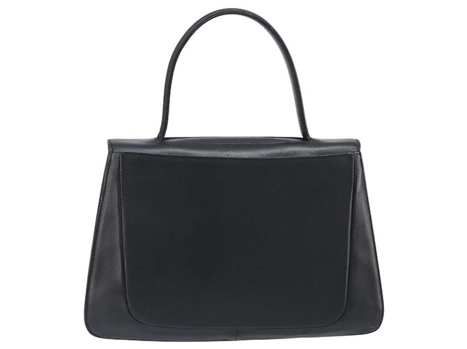 GIVENCHY Hand Bag Leather Black Gold Auth hk4043A Golden - view 2