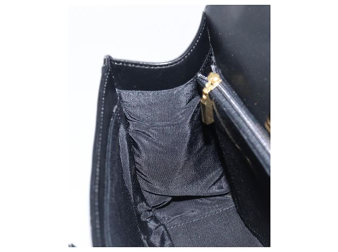 GIVENCHY Hand Bag Leather Black Gold Auth hk4043A Golden - view 20